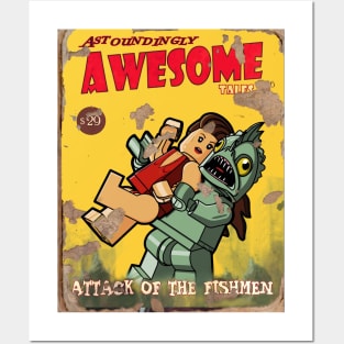 LEGO Fallout "Attack of the Fishmen" Magazine Cover Posters and Art